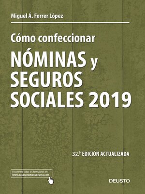 cover image of Cómo confeccionar nóminas y seguros sociales 2019